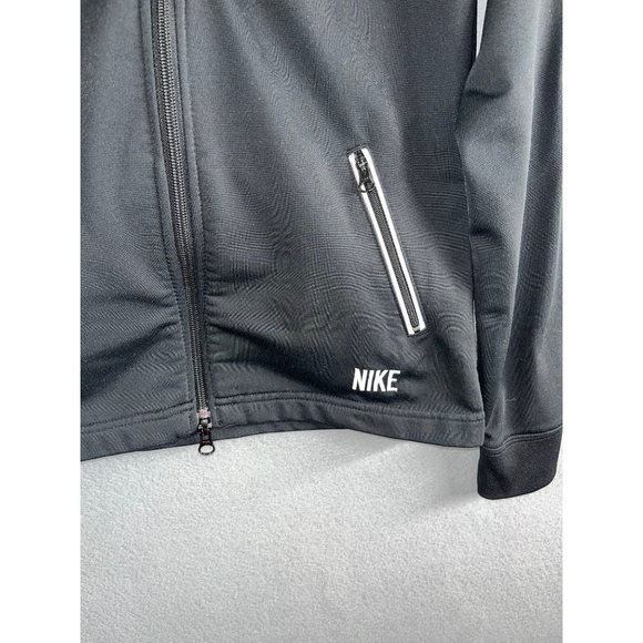 NIKE Black/White Zip Up‎ Athletic Jacket Kids Size XL - Picture 3 of 6